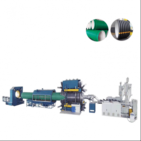 HDPE, PP Vertikal Tipe Double Wall Corrugated Pipe sareng PVC Ribbed Pipe Extrusion line