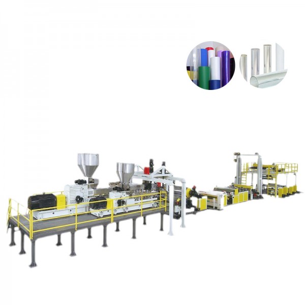 Kembar Screw Dryer bébas Vented PET Lambaran Extrusion Line